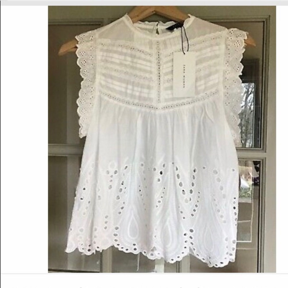 Zara top eyelet xs